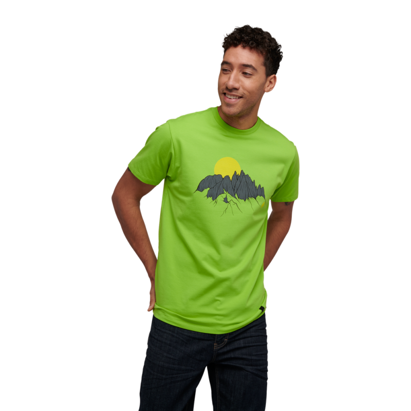 Black Diamond Mens Minerast Short Sleeve Tee Lime Green - Image 2