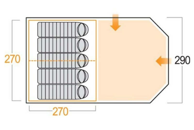 Vango Orchy 500 Dome Tent 5 Person - Image 3