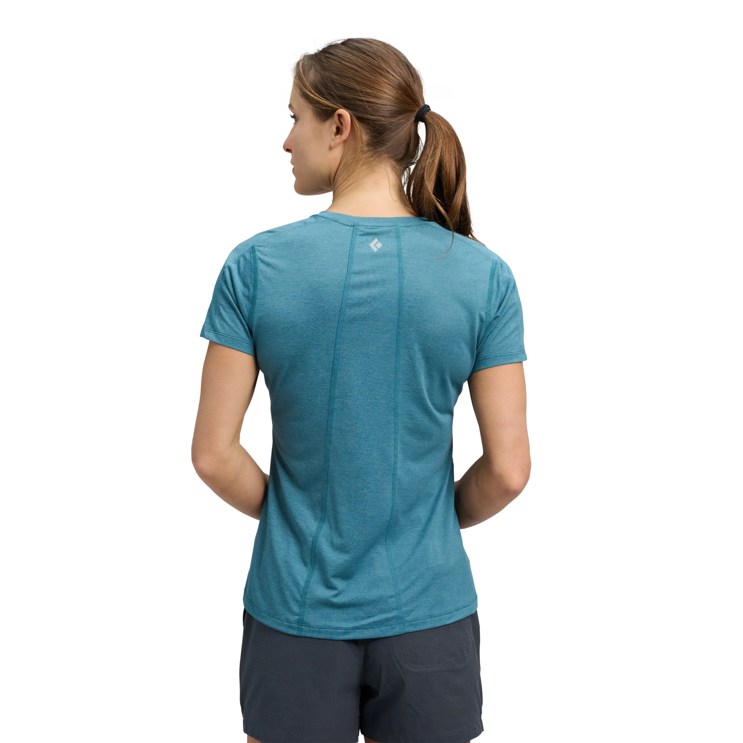 Black Diamond Lightwire Short Τech Tee Γυναικείο Κοντομάνικο Τεχνικό Μπλουζάκι Regular Fit Creek Blue - Εικόνα 3