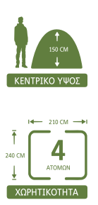 Campo Canyon Pro Σκηνή 4 Ατόμων Πράσινη - Εικόνα 3