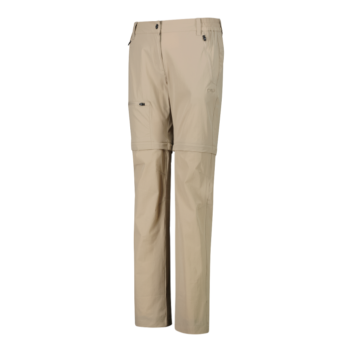 CMP Zip Off Γυναικείο Συνθετικό Παντελόνι-Βερμούδα Regular Fit Sabbia - Εικόνα 3