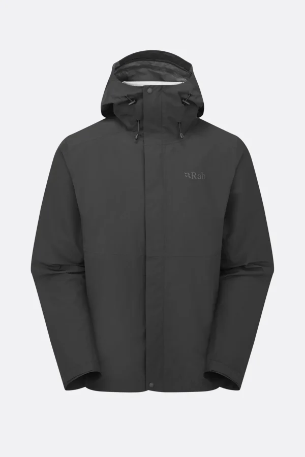 Rab Downpour Jacket Black Ανδρικό Αδιάβροχο 20.000 HH