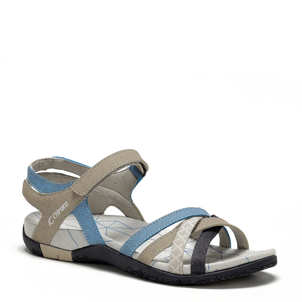 Chiruca Malibu Γυναικεία Σανδάλια Beige/Azul
