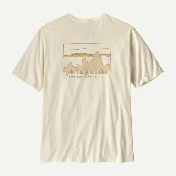 Patagonia Αντρικό Βαμβακερό T-shirt 73 Skyline Regular Fit Birch White