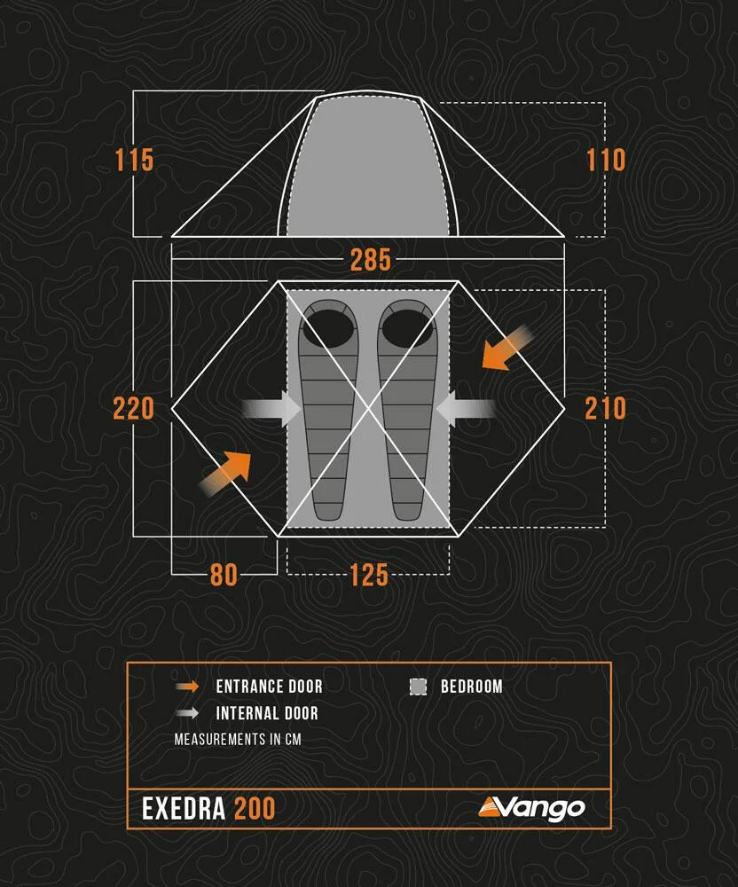Vango Exedra 200 Σκηνή 2 Ατόμων Forest Greeen - Εικόνα 12
