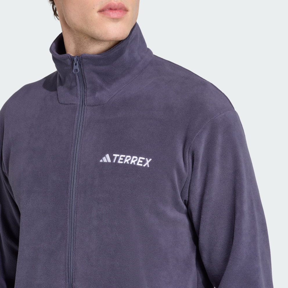 Adidas Terrex Multi Essentials Full Zip Ανδρική Συνθετική Fleece Ζακέτα Shadow Navy - Εικόνα 4