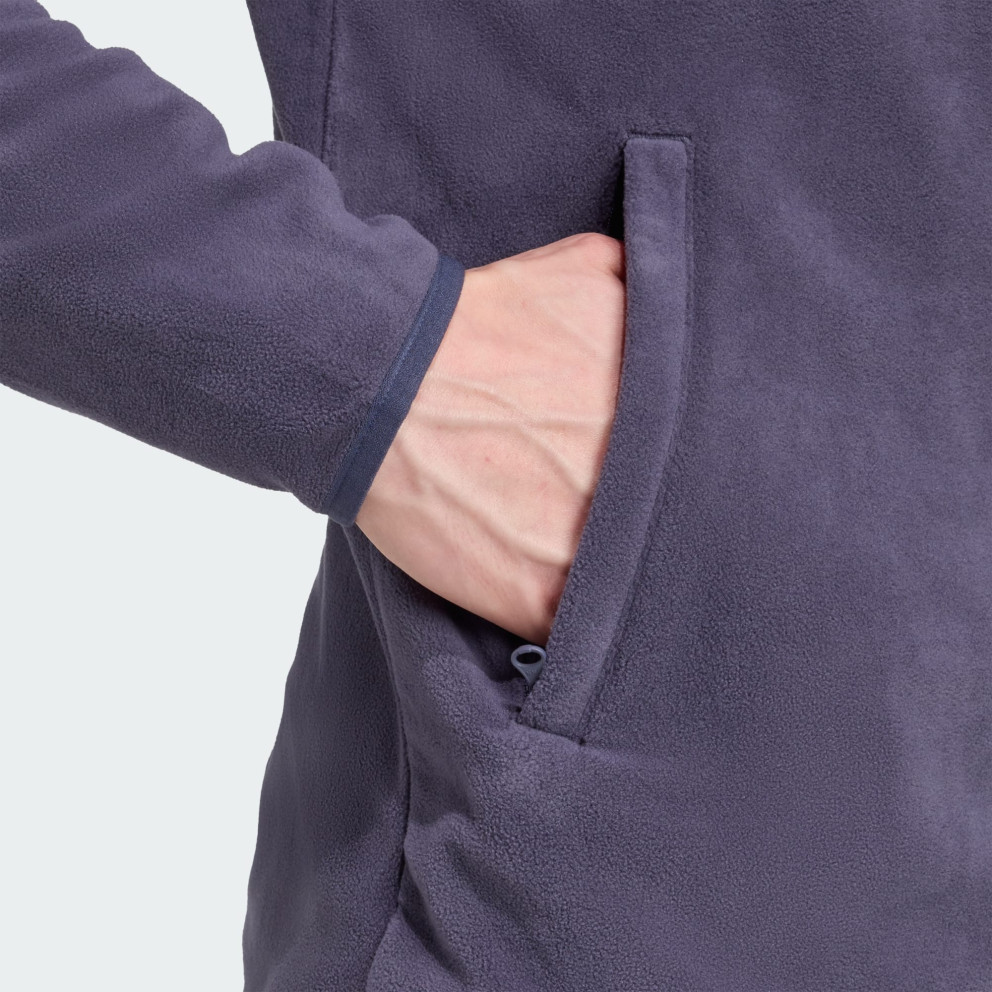 Adidas Terrex Multi Essentials Full Zip Ανδρική Συνθετική Fleece Ζακέτα Shadow Navy - Εικόνα 5