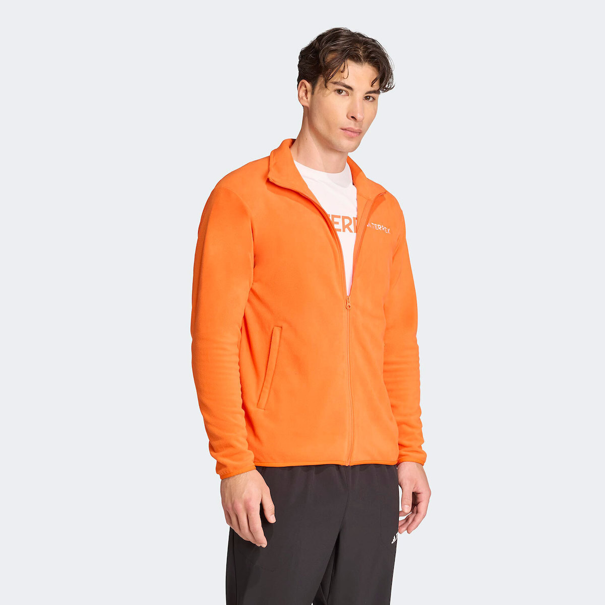 Adidas Terrex Multi Essentials Full Zip Ανδρική Συνθετική Fleece Ζακέτα Orange - Image 2