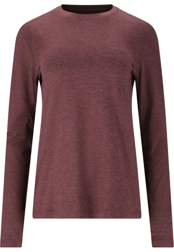 Endurance Alvaly L/S Melange Γυναικείο Συνθετικό Μακρυμάνικο Τεχνικό Μπλουζάκι Huckleberry