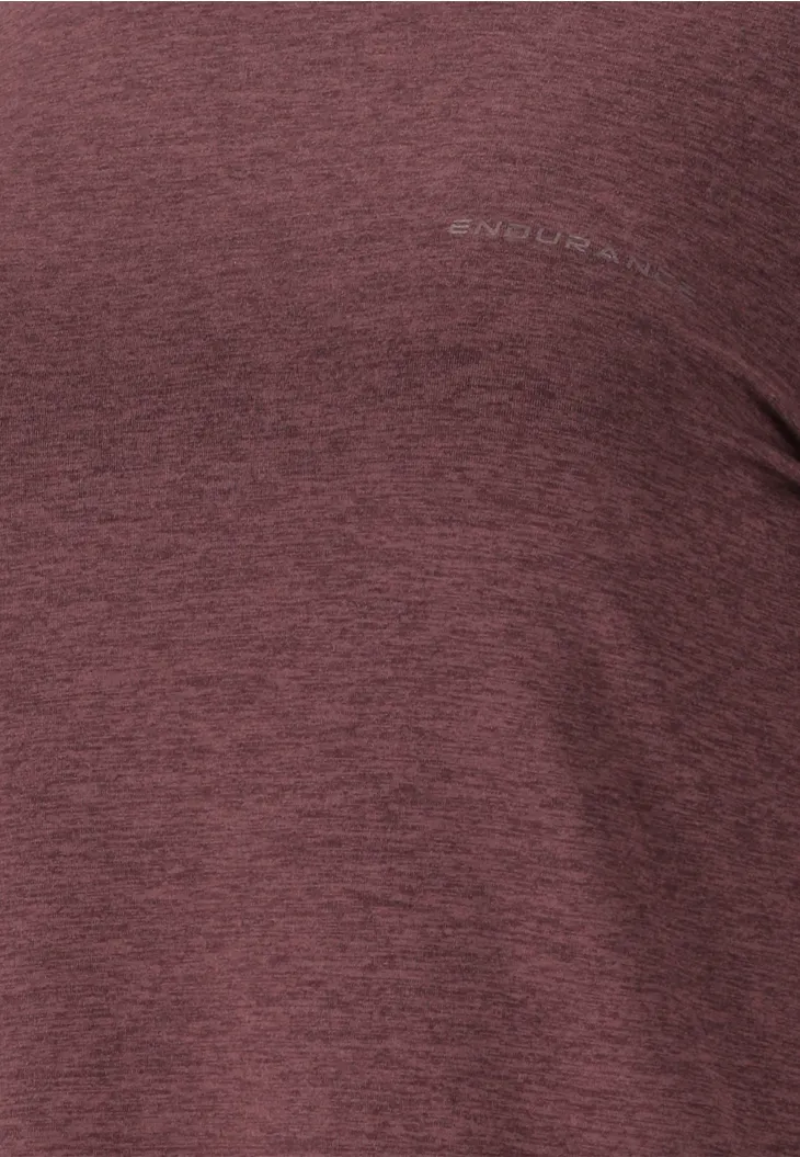 Endurance Alvaly L/S Melange Γυναικείο Συνθετικό Μακρυμάνικο Τεχνικό Μπλουζάκι Huckleberry - Image 3