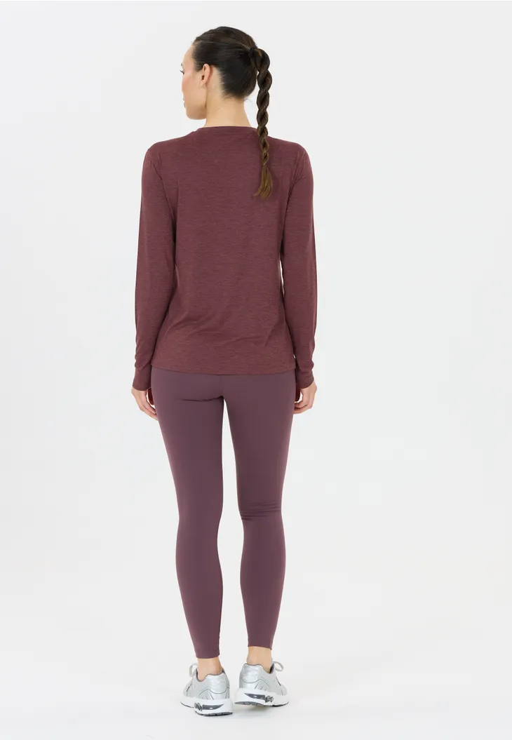 Endurance Alvaly L/S Melange Γυναικείο Συνθετικό Μακρυμάνικο Τεχνικό Μπλουζάκι Huckleberry - Image 4