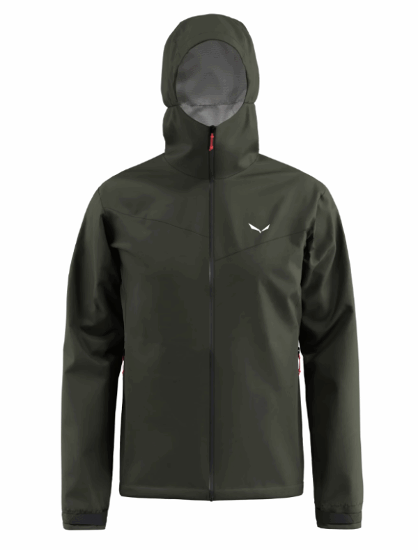 Salewa Puez Aqua 2.5L Powertex Jacket Dark Olive Αντρικό Αδιάβροχο