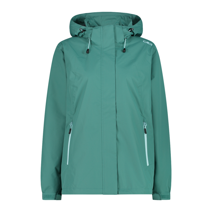 CMP Jacket Zip Hood Γυναικείο Αδιάβροχο Agave