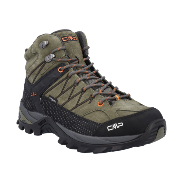 CMP Rigel Mid Trekking Wp Αντρικά Αδιάβροχα Μποτάκια Ορειβασίας Olive/Flame