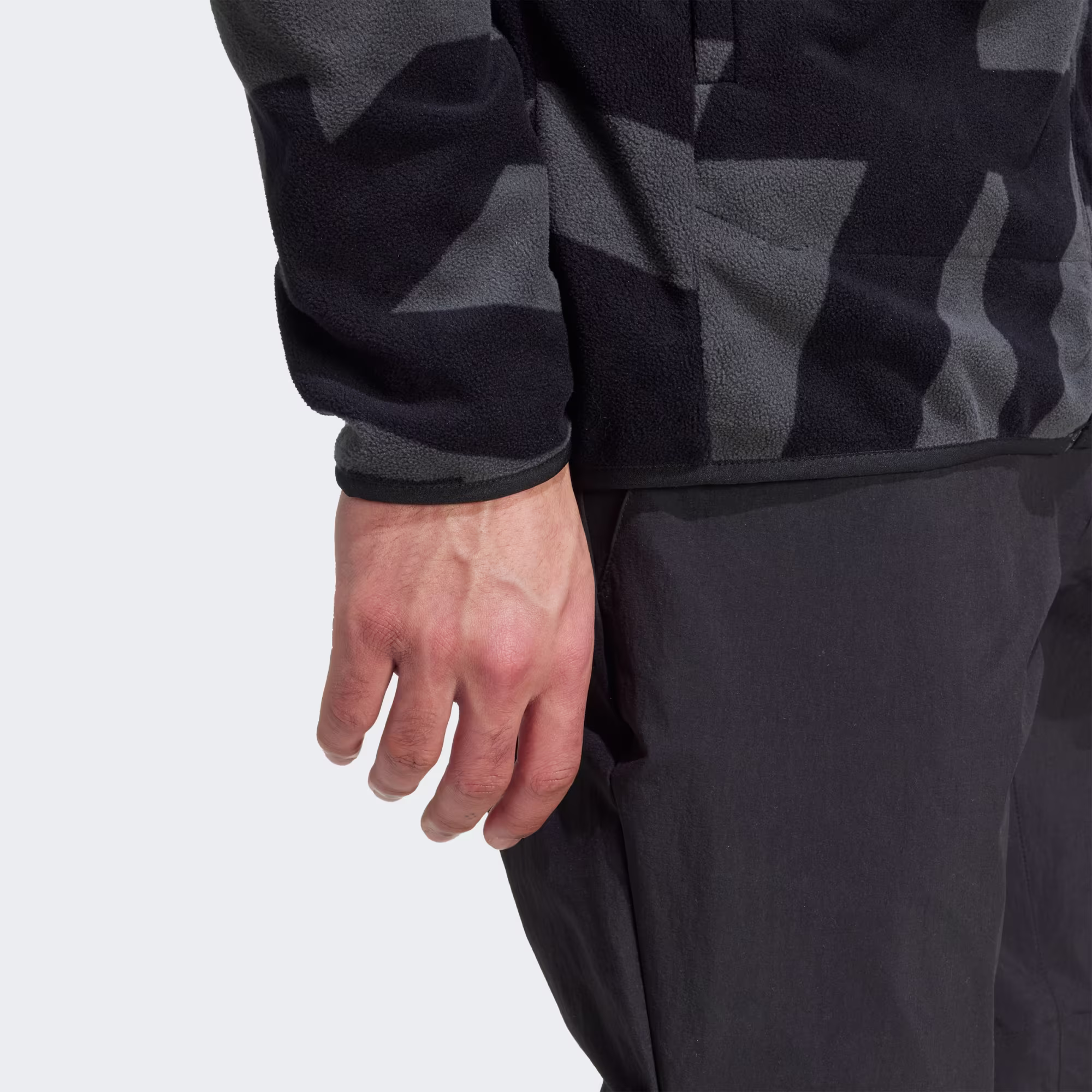 Adidas Terrex Multi Printed Full-Zip Ανδρική Fleece Ζακέτα Black/Carbon - Εικόνα 4