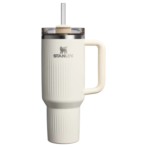 Stanley Quencher® H2.0 Fluted Tumbler 1.18L Ποτήρι Θερμός Cream Gloss