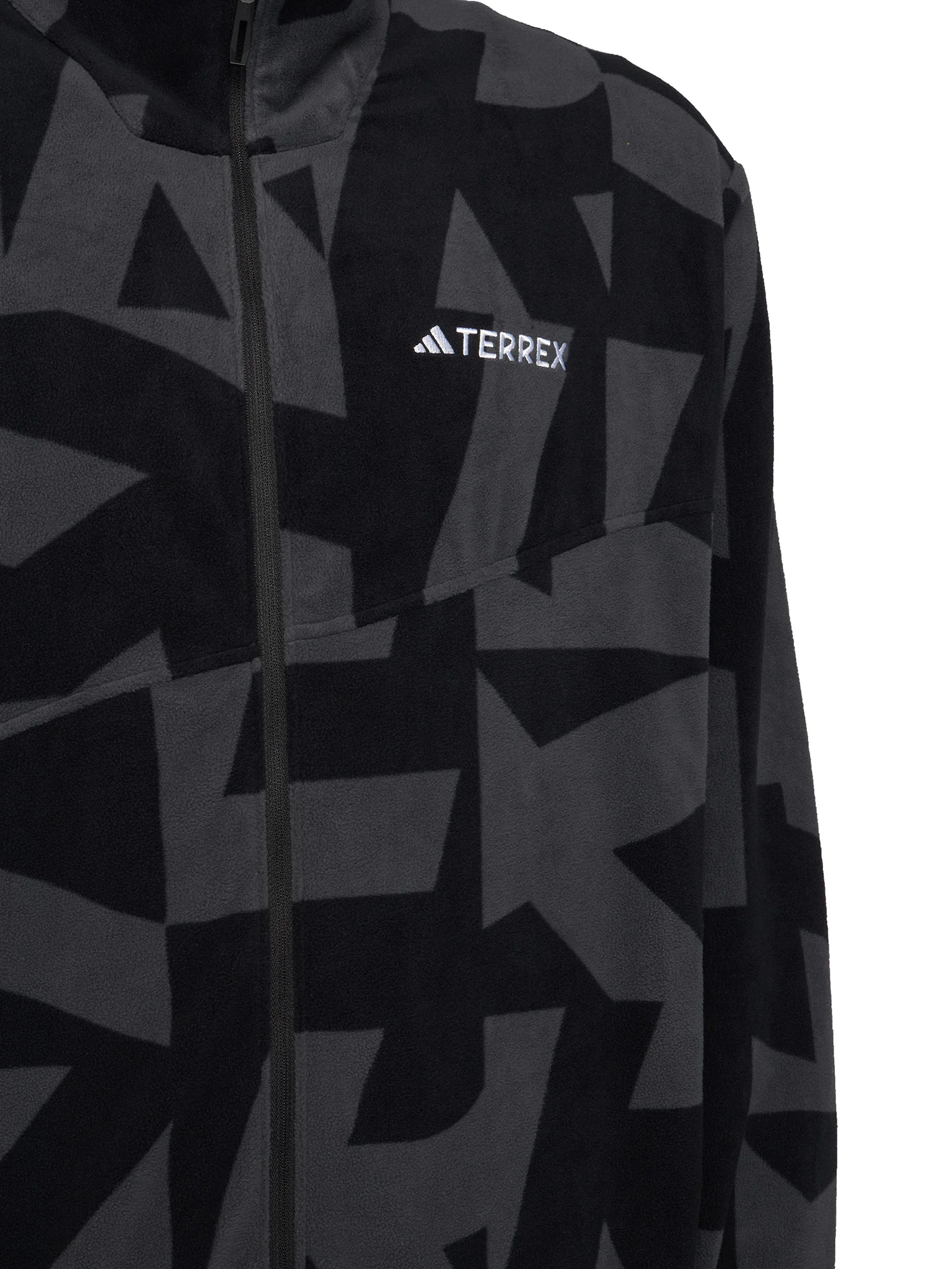 Adidas Terrex Multi Printed Full-Zip Ανδρική Fleece Ζακέτα Black/Carbon - Εικόνα 2