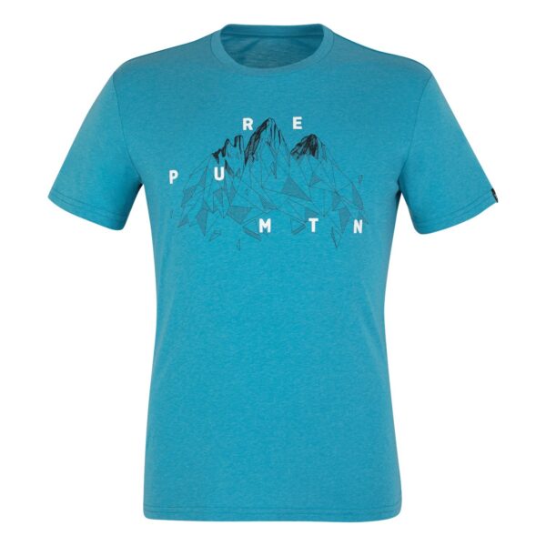 Salewa Illustration Dri-Release® T-Shirt Blue Danube Ανδρικό Μπλουζάκι