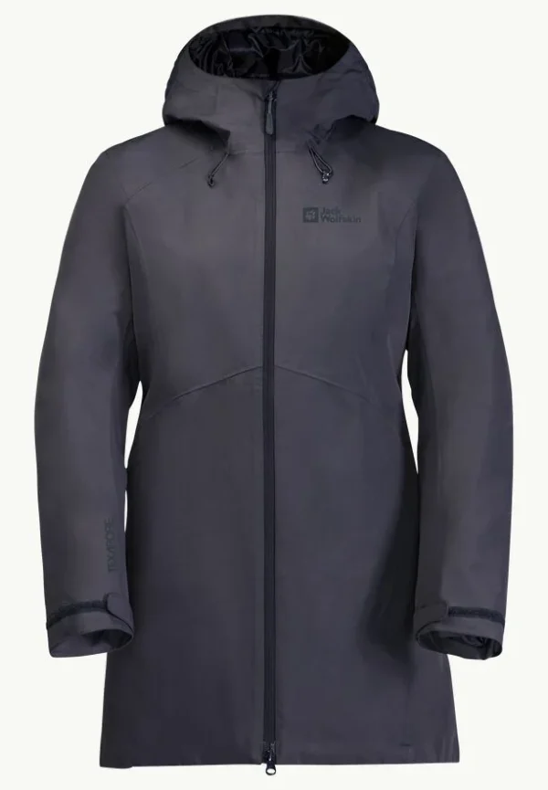 Jack Wolfskin Heidelstein Insulated Jacket Γυναικείο Συνθετικό Μπουφάν Με Επένδυση Regular Fit Graphite