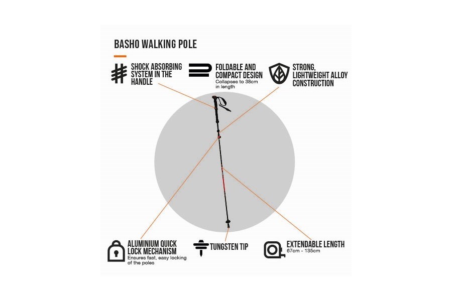 Vango Basho Folding Walking Poles Αναδιπλούμενα Μπατόν 1 Τμχ. - Image 7
