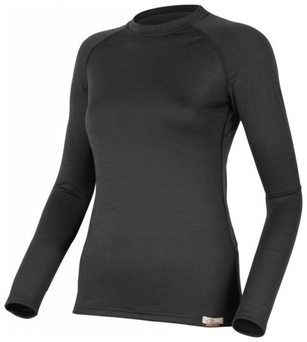 Lasting Atila Γυναικεία 100% Merino Ισοθερμική Μακρυμάνικη Μπλούζα Μαύρη