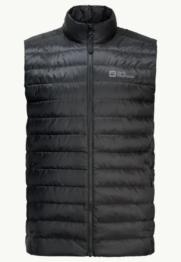 Jack Wolfskin Pilvi Down Vest Αντρικό Πουπουλένιο Γιλέκο Regular Fit Black