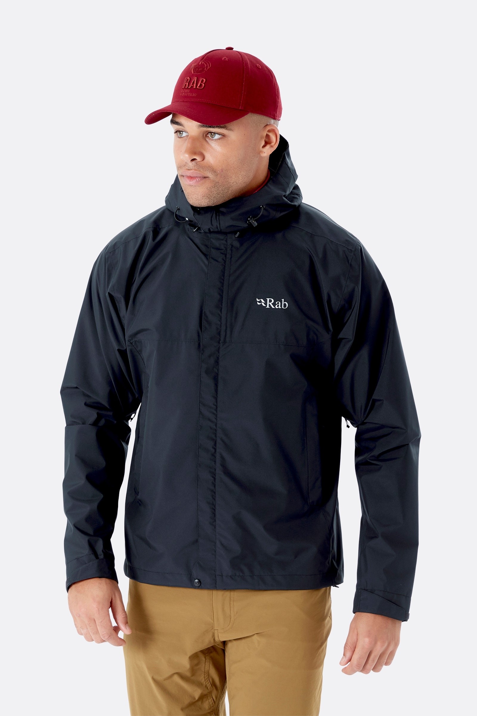 Rab Downpour Eco Jacket Black Ανδρικό Αδιάβροχο 20.000 HH