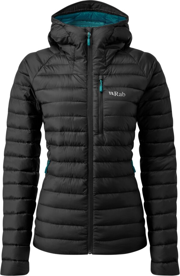 Rab Microlight Alpine Long Jacket Black Γυναικείο Πουπουλένιο Μπουφάν