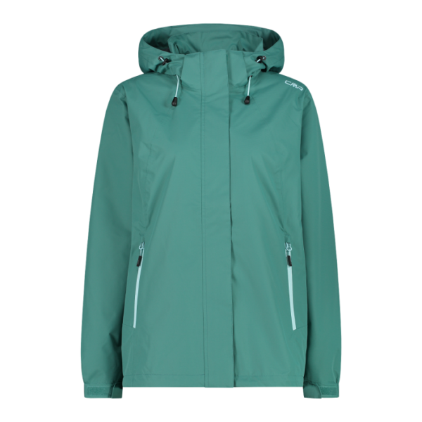 CMP Jacket Zip Hood Γυναικείο Αδιάβροχο Agave