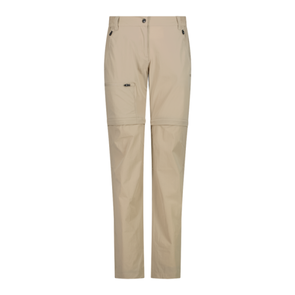 CMP Zip Off Γυναικείο Συνθετικό Παντελόνι-Βερμούδα Regular Fit Sabbia