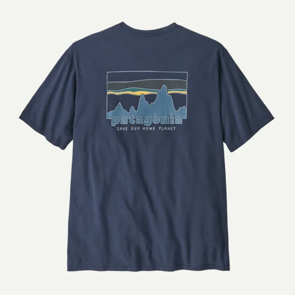 Patagonia Αντρικό Βαμβακερό T-shirt 73 Skyline Regular Fit New Navy