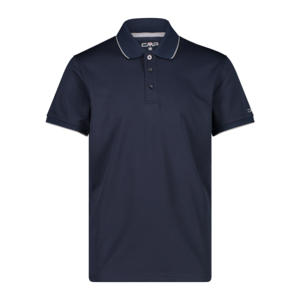 CMP T-Shirt Αντρικό Συνθετικό Πόλο Μπλουζάκι Regular Fit B.Blue-Cemento