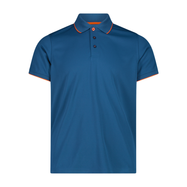 CMP T-Shirt Αντρικό Συνθετικό Πόλο Μπλουζάκι Regular Fit Ocean