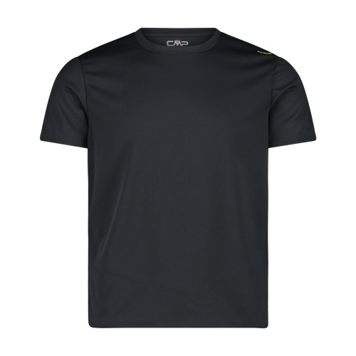 CMP T-Shirt Αντρικό Συνθετικό Κοντομάνικο Μπλουζάκι Regular Fit Antracite-Zolfo