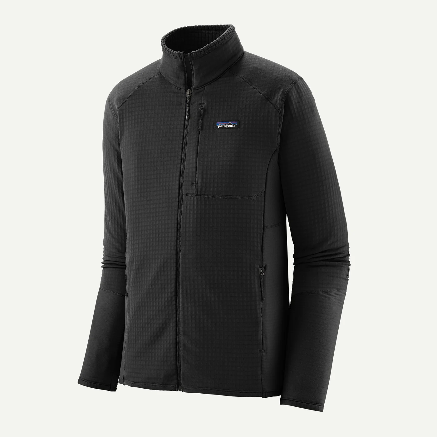 Patagonia R1 Fleece Ανδρικό Τεχνικό Συνθετικό Jacket Black