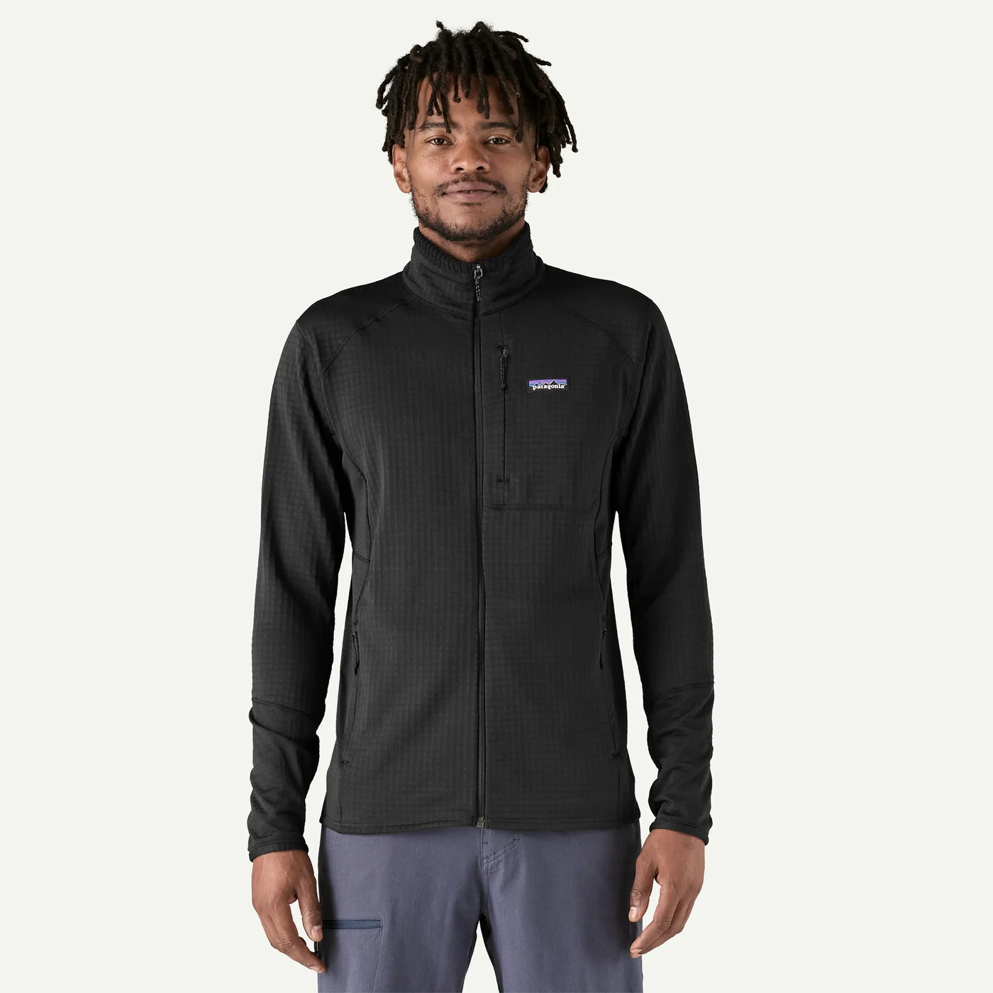 Patagonia R1 Fleece Ανδρικό Τεχνικό Συνθετικό Jacket Black - Image 2