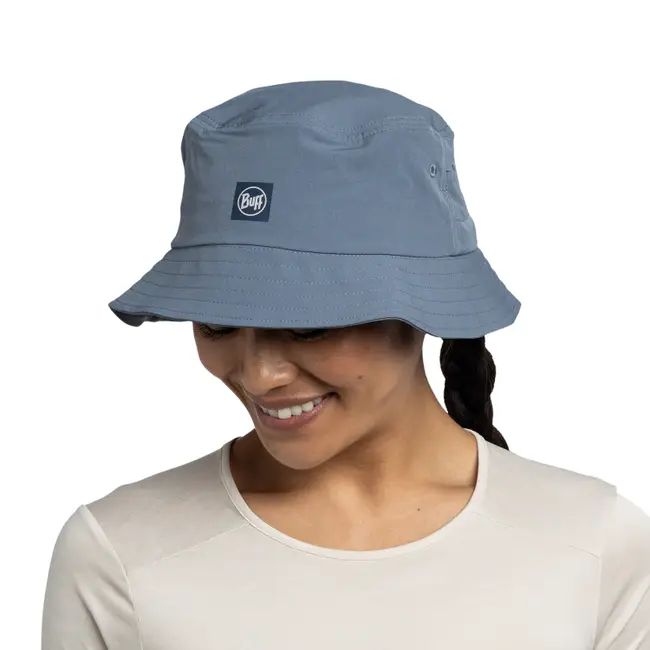 Buff Adventure Bucket Hat Solid Stone Blue - Image 4