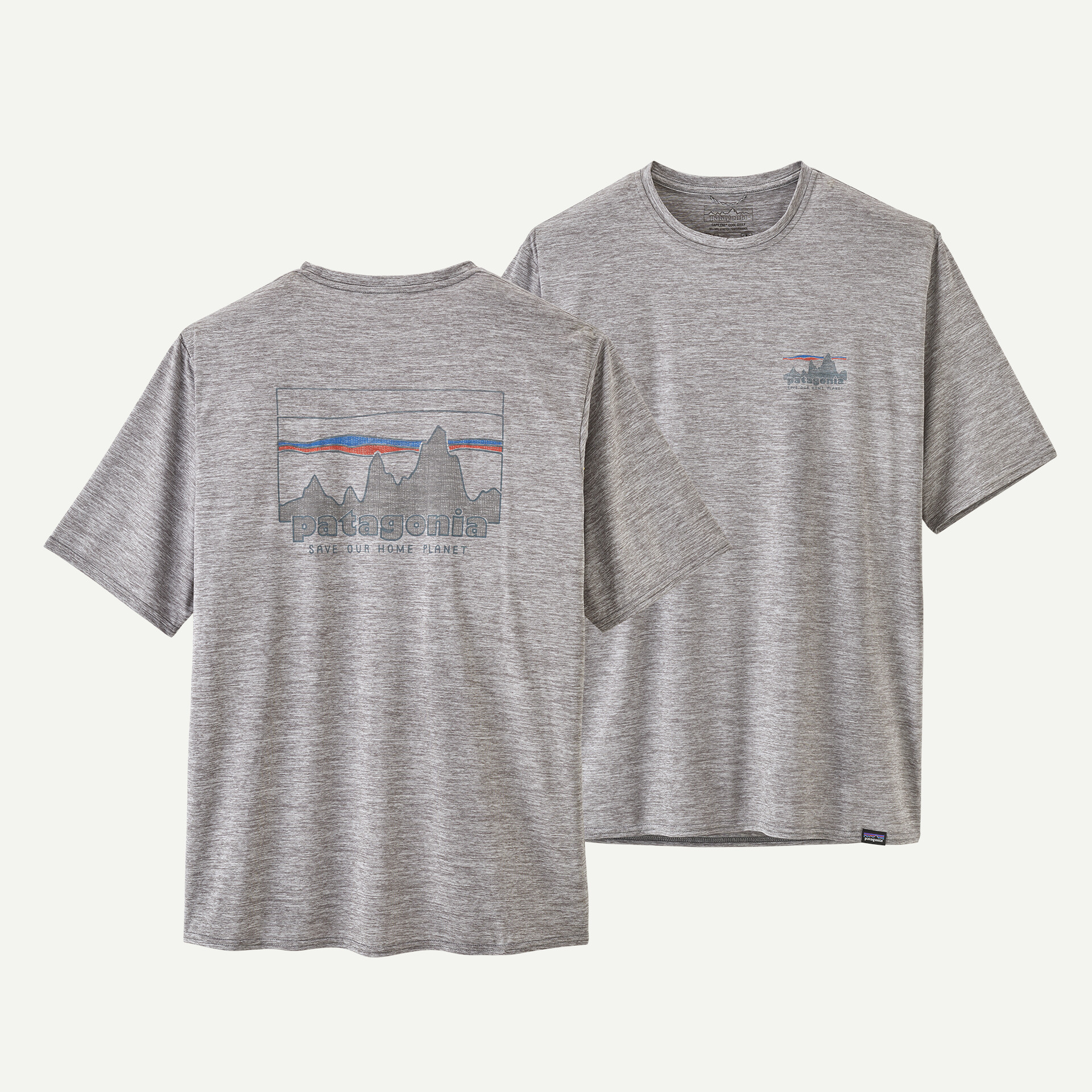 Patagonia Capilene® Cool Daily Graphic Ανδρικό T-Shirt Feather Grey