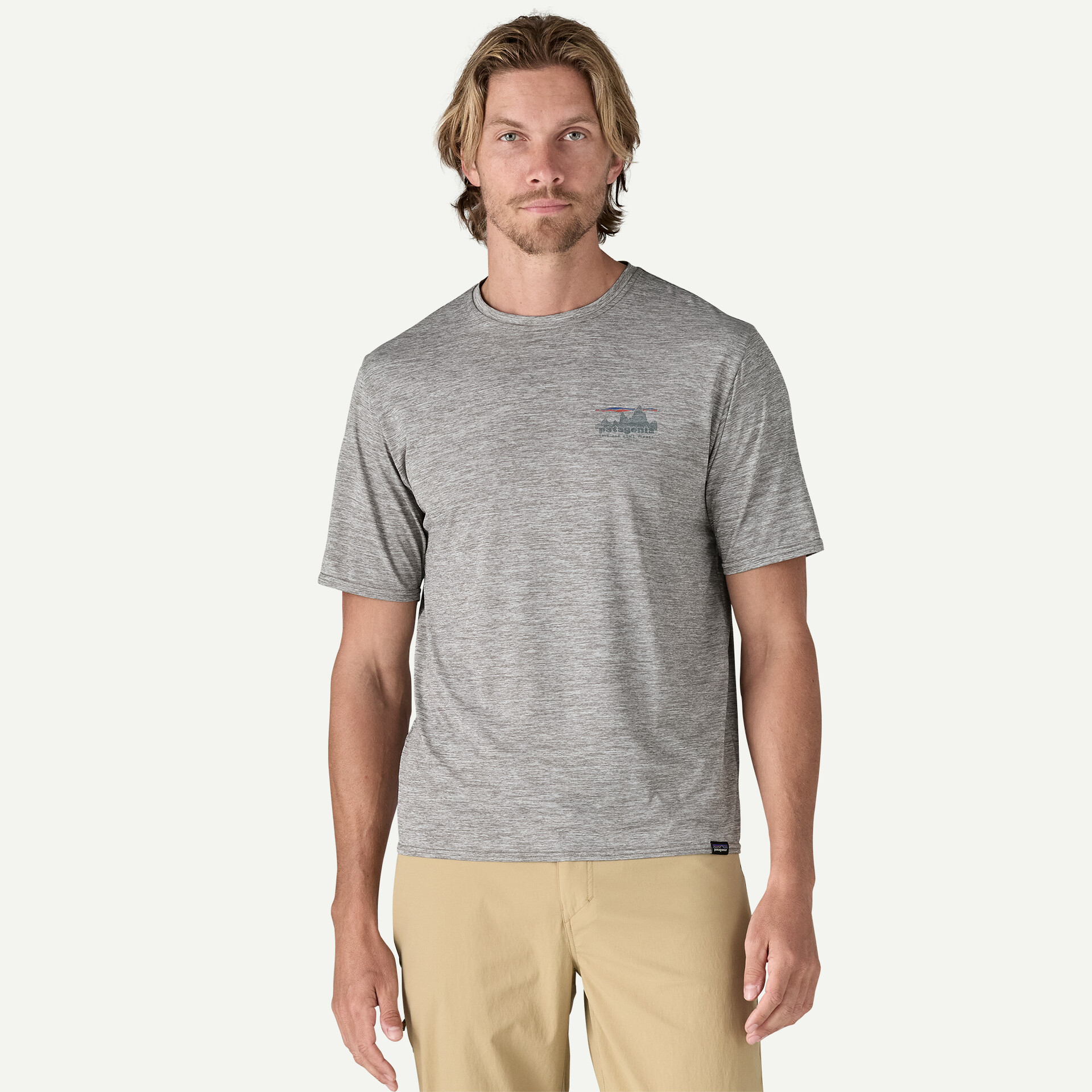 Patagonia Capilene® Cool Daily Graphic Ανδρικό T-Shirt Feather Grey - Image 3