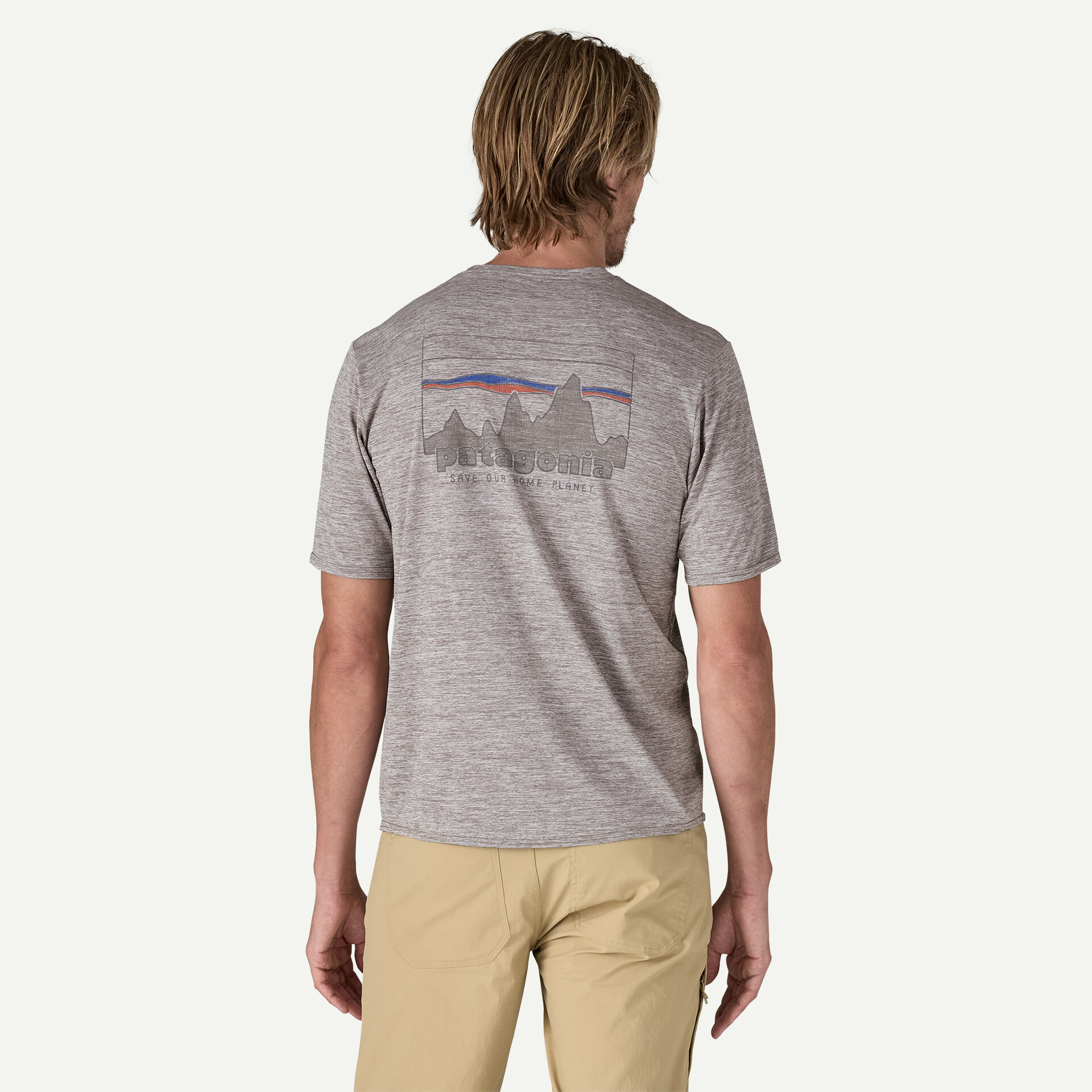 Patagonia Capilene® Cool Daily Graphic Ανδρικό T-Shirt Feather Grey - Image 4