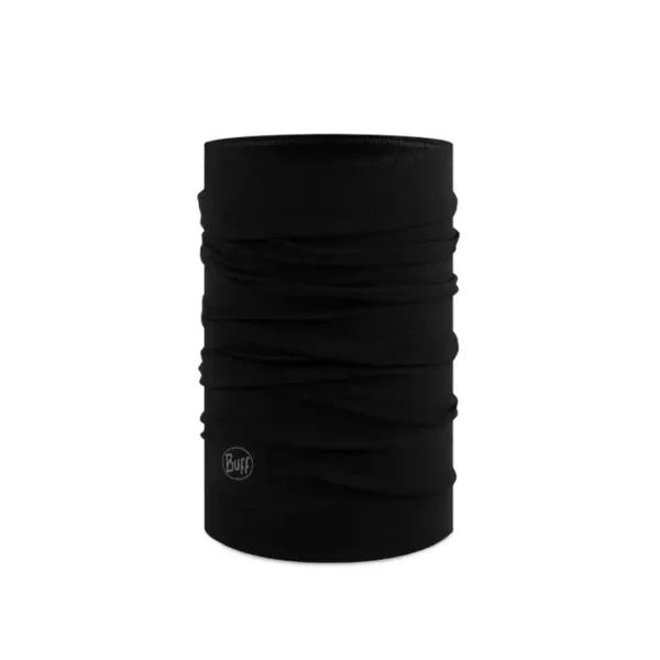 Buff Merino Midweight Neckwear Solid Black Περιλαίμιο