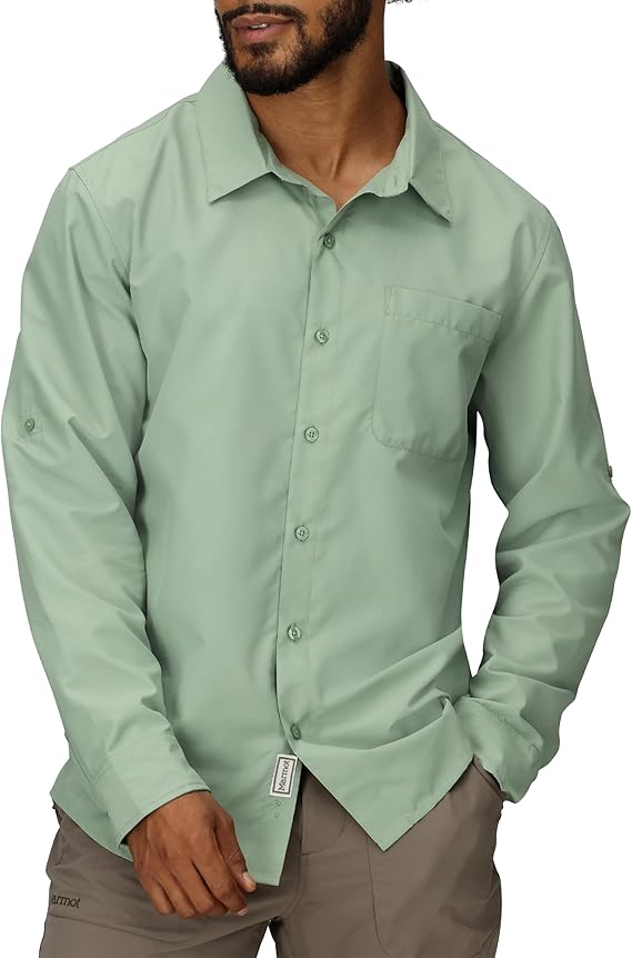 Marmot AirExchange Solar Shield Shirt Αντρικό Πουκάμισο Regular Fit Agate Green