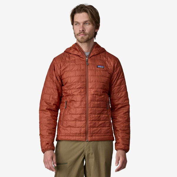 Patagonia Nano Puff Hoody Αντρικό Συνθετικό Puffer Μπουφάν Regular Fit Burnished Red