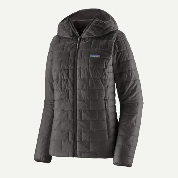 Patagonia Nano Puff Hoody Γυναικείο Συνθετικό Puffer Μπουφάν Regular Fit Black