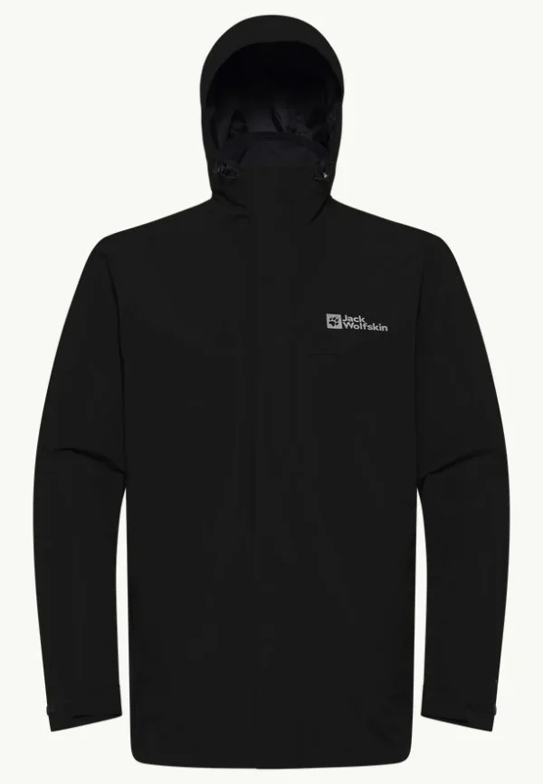 Jack Wolfskin Altenberg 3in1 Jacket Ανδρικό Συνθετικό Μπουφάν 3 σε 1 Regular Fit Black