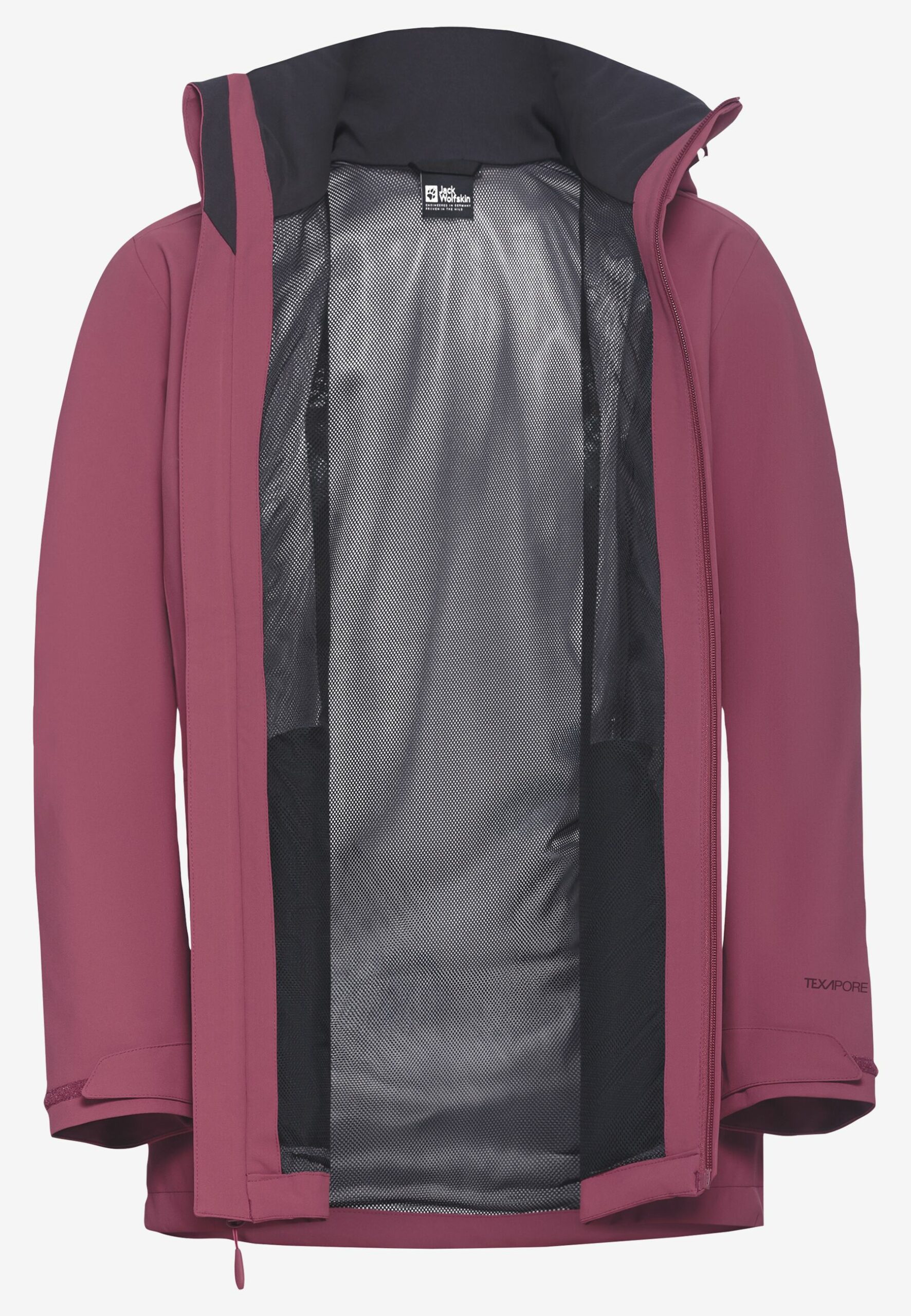 Jack Wolfskin Trailtime 2l Jkt Γυναικεία Αδιάβροχη Μεμβράνη Raisin - Εικόνα 7