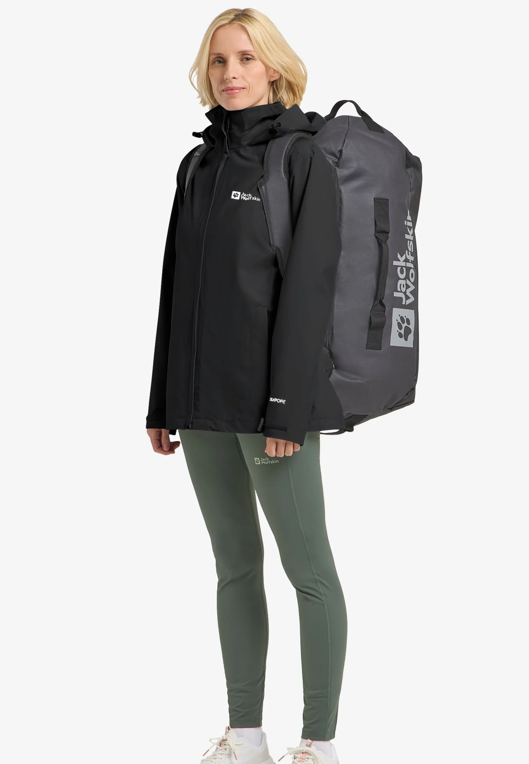 Jack Wolfskin Trailtime 2l Jkt Γυναικεία Αδιάβροχη Μεμβράνη Black - Εικόνα 12