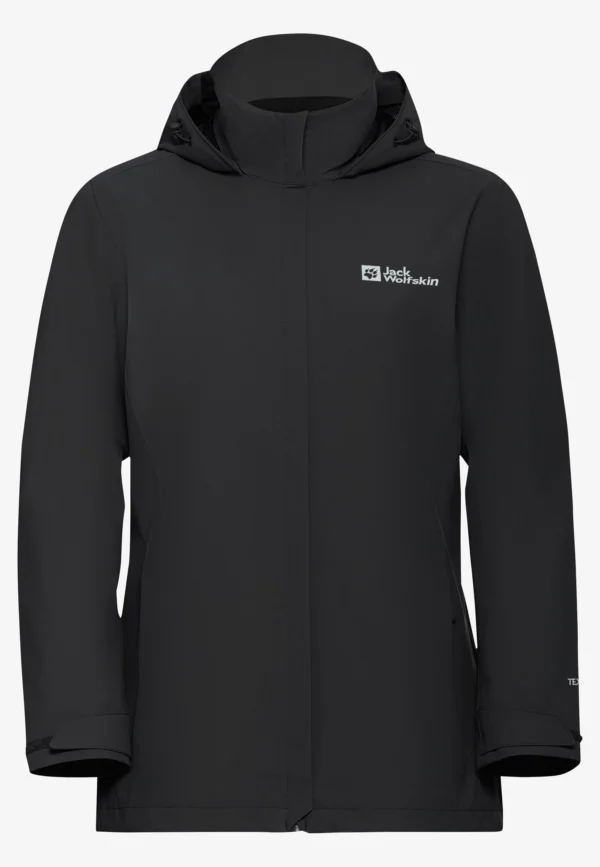 Jack Wolfskin Trailtime 2l Jkt Γυναικεία Αδιάβροχη Μεμβράνη Black