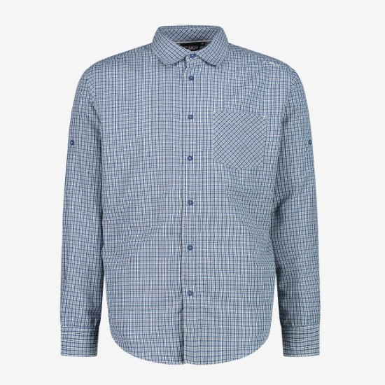 CMP LS Shirt Dusty Blue-Stone Μακρυμάνικο Πουκάμισο