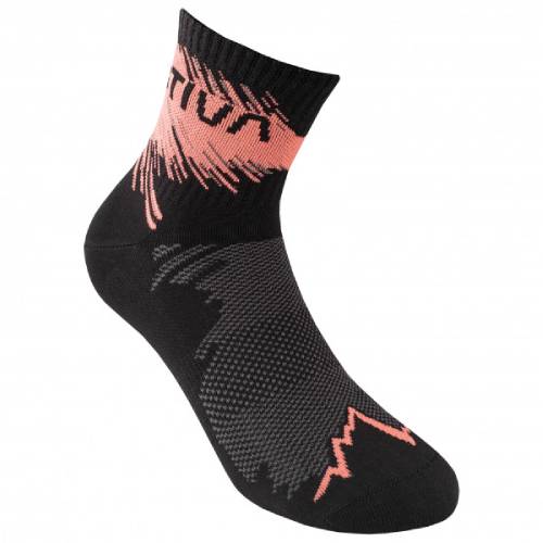 La Sportiva Trail Running Socks Black/Flamingo Κάλτσες Τρεξίματος